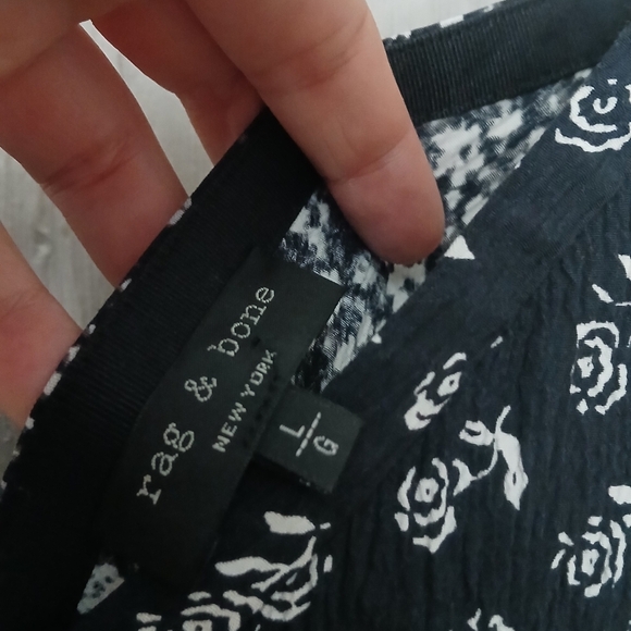 Rag & Bone Londar Asymetrical Floral Patchwork Dress Size Large - Picture 4 of 7